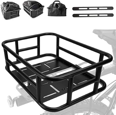 PMKBVI Rear Bike Basket Review: Net and Cover Included