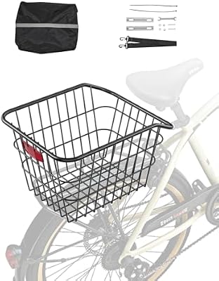 VEVOR Rear Bike Basket Review: Wire Basket With Tail Light And Cover