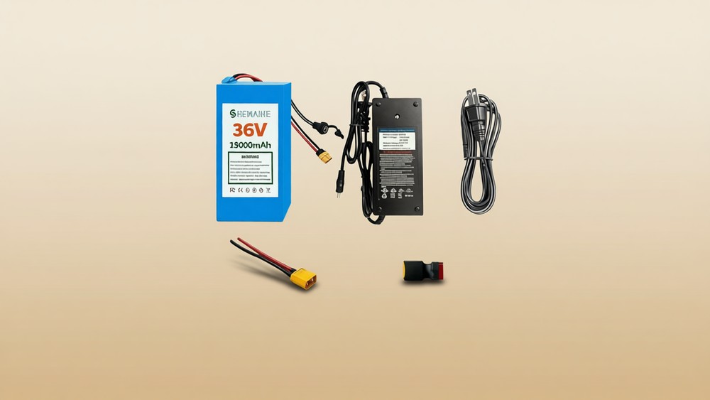 Shewaihe 36V 15Ah mounted view