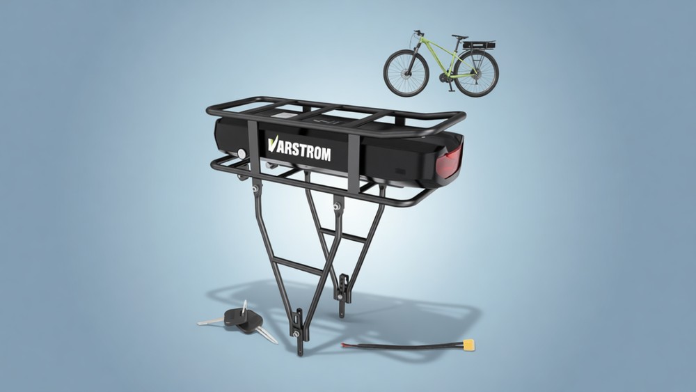 Varstrom 48V 18.2Ah Rear Rack Ebike Battery 874Wh Ebike Replacement Battery