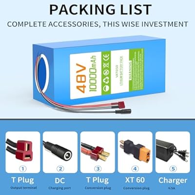VATOSO 48V 10Ah battery showing full package