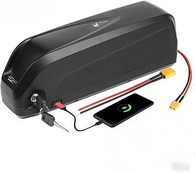 VISET LI 48V 15Ah ebike battery with LED indicator and USB port on base