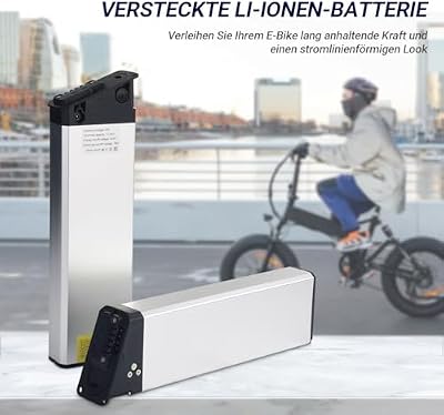Shuntongda 52V 17.5Ah Battery mounted view