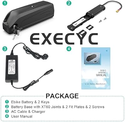 EXECYC battery dimensions and connector