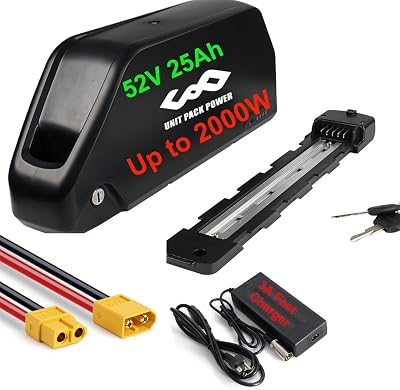Execyc 52V 25Ah ebike battery front view with LED indicator
