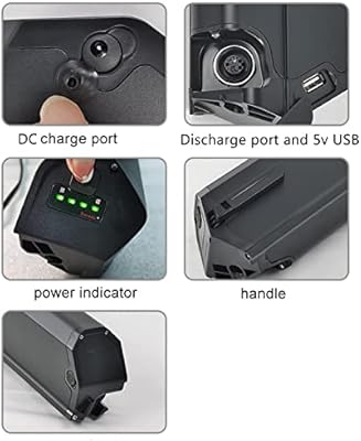 SDTYYP 48V 17Ah battery specs showing 30A BMS, motor compatibility, and cell configuration