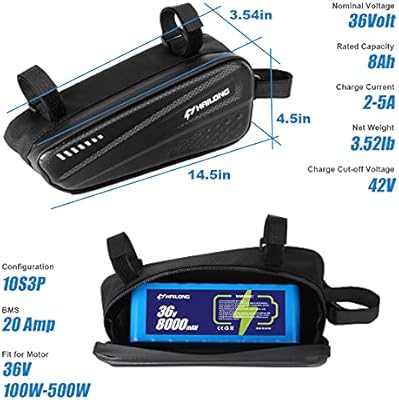 RANSYRI 36V 8Ah battery waterproof case and connectors