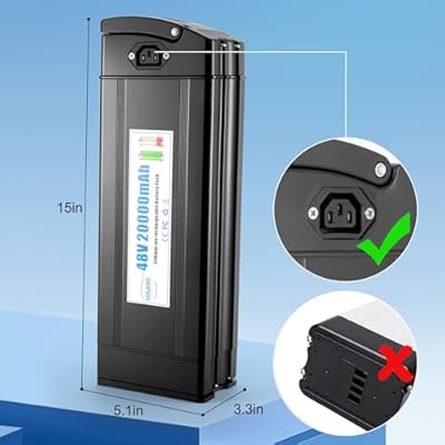 LOLRKO 48V 20Ah folding battery dimensions and form factor