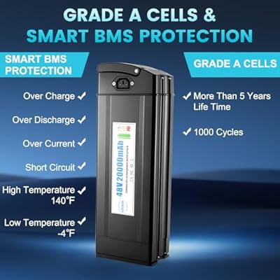 LOLRKO 48V 20Ah folding battery complete package