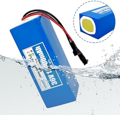 LOLRKO 36V 10Ah battery connector and charge port detail