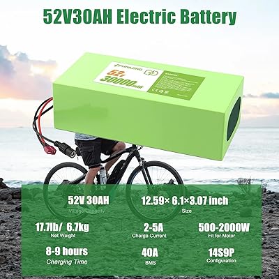 VISET 52V 30Ah battery connector and LED indicator detail