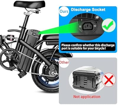 VODIPOWER 48V 13Ah folding battery connector and mounting detail