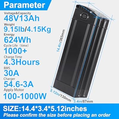 VODIPOWER 48V 13Ah full folding battery view showing compact build