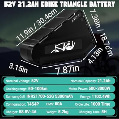 ZLSHELIBK 52V 21.2Ah battery dimensions and frame fitment requirements