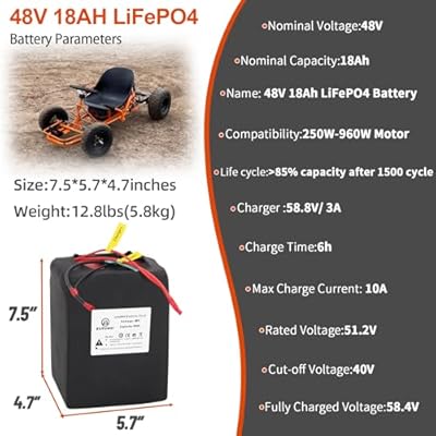 BtrPower 18Ah LiFePO4 battery internal cell configuration and BMS