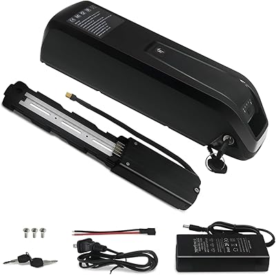 Topone 48V 20Ah ebike battery with LED indicator, USB port, and key lock
