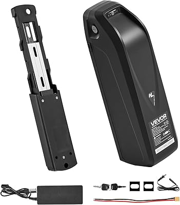 VEVOR 48V 20Ah ebike battery with USB port and key lock, external box style