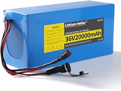Lithium Hellas 36V 20Ah ebike battery on white background