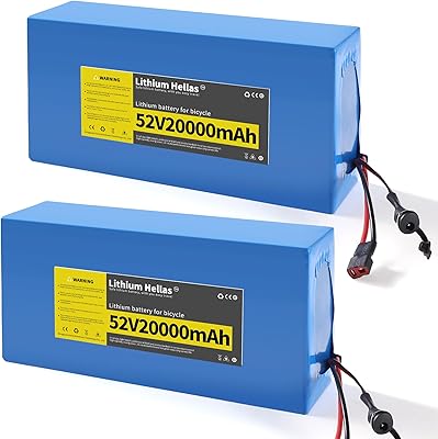 Lithium Hellas 52V 20Ah 2-pack ebike batteries from US stock with T-plug connectors