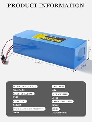 Lithium Hellas 48V 12Ah battery side angle view