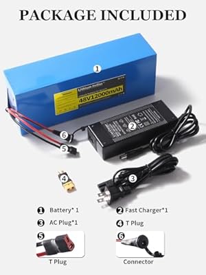 Lithium Hellas 48V 12Ah battery with included charger