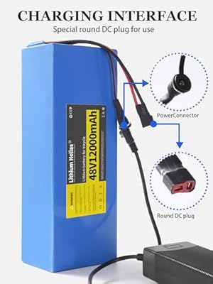 Lithium Hellas 48V 12Ah battery T-Plug connector detail