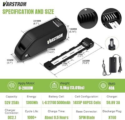 Varstrom battery locking mechanism and LED indicator