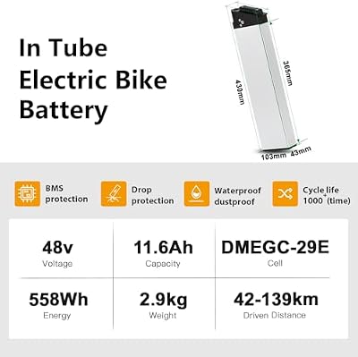 Yose Power 48V 11.6Ah DCH006 Battery Side View