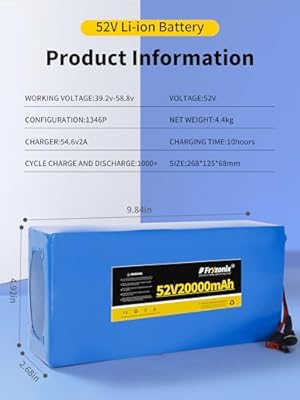 Fryzonix 52V 20Ah battery connectors