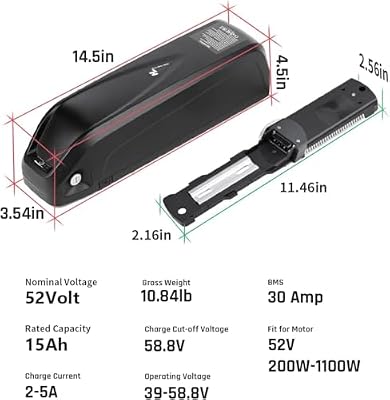 VISET LI battery with key lock and mounting bracket