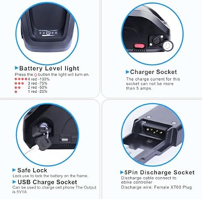 SEENRONGYUAN battery with USB port and LED display