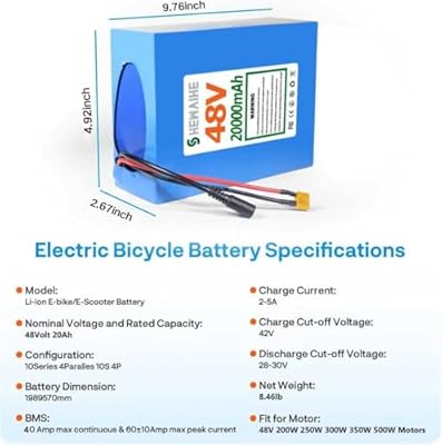 SHEWAIHE 48V 20Ah battery detail