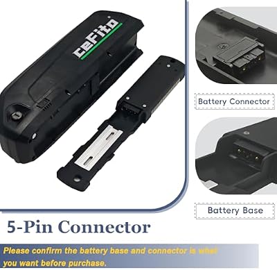 Cefito 48V battery connector and port closeup