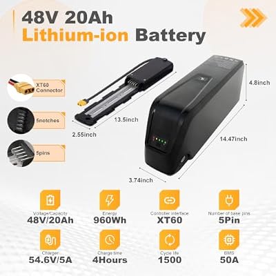 Battery with USB port and safety features