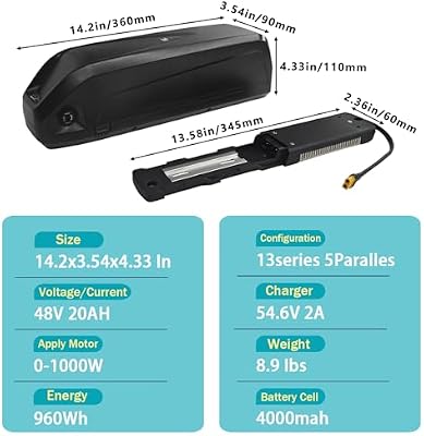 Battery dimensions and mounting base