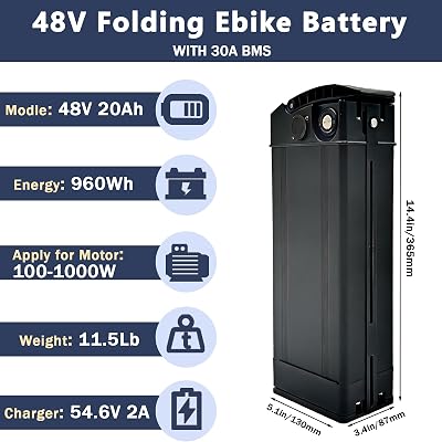 Generic 48V 20Ah battery side view