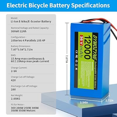 DYMOZYNE battery size comparison