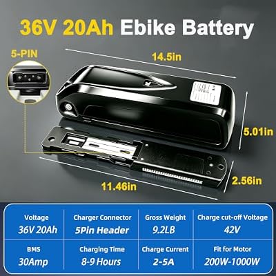 Battery rear view with XT60 connector