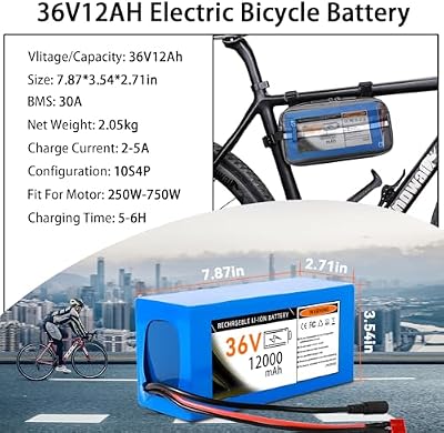 LNKJDFGW 36V 12Ah ebike battery in use