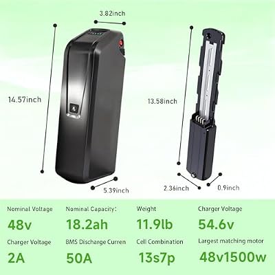 YLuBik battery side view showing USB port and lock