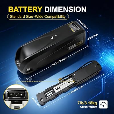 LGNUO 36V 10Ah Hailong pack with mounting bracket and charger