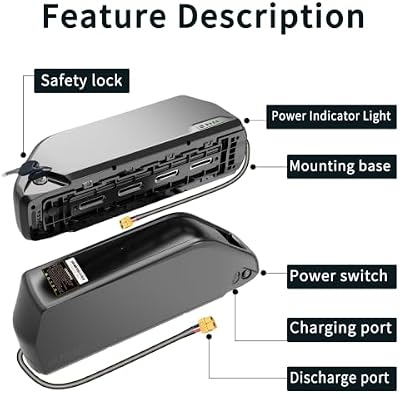 VATOSO 52v 30ah battery sealed case and charging port
