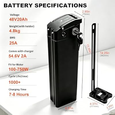 Dimensions and Mounting Hardware for LZIXYM ebike battery
