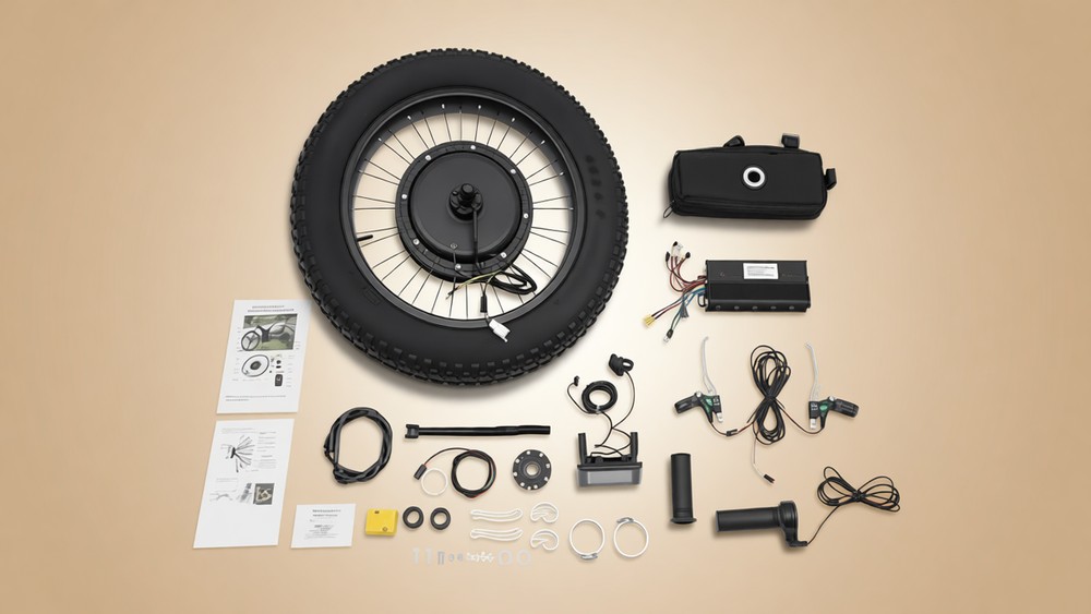 YUASDUU 48V 1500W 20 inch fat tire rear hub conversion kit