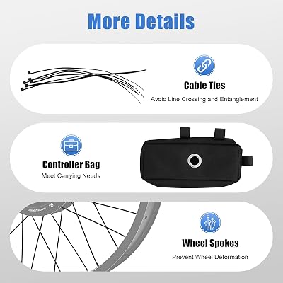 YUNLAIGOTOP 1500W rear wheel hub ebike conversion kit alternate view