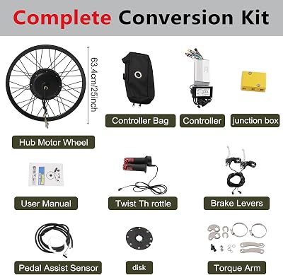 GOSHET 2000W rear wheel hub ebike conversion kit alternate view