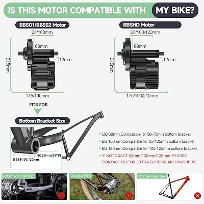 BAFANG BBS02B CAN bus mid drive ebike conversion kit detail view