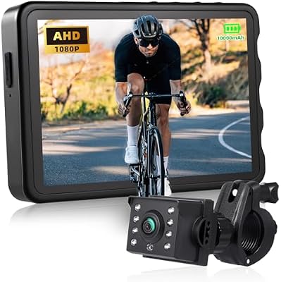 Fitense Bike Camera 360° Rotatable 5' 1080P 10000mAh Rear View Monitor Review
