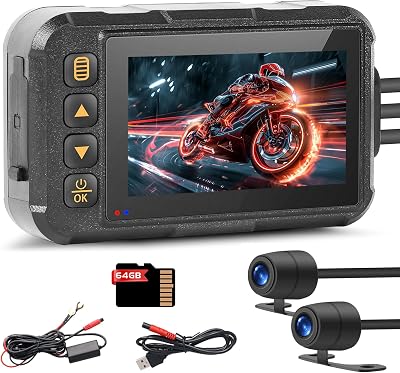 Realdio dual motorcycle dash cam