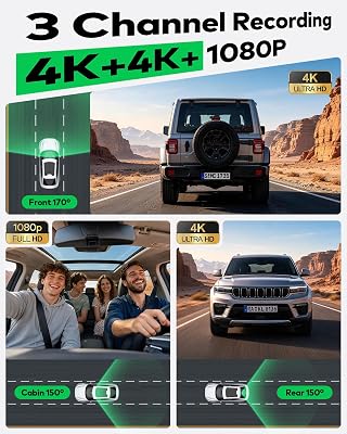 TERUNSOUl dash cam rear camera and wiring kit